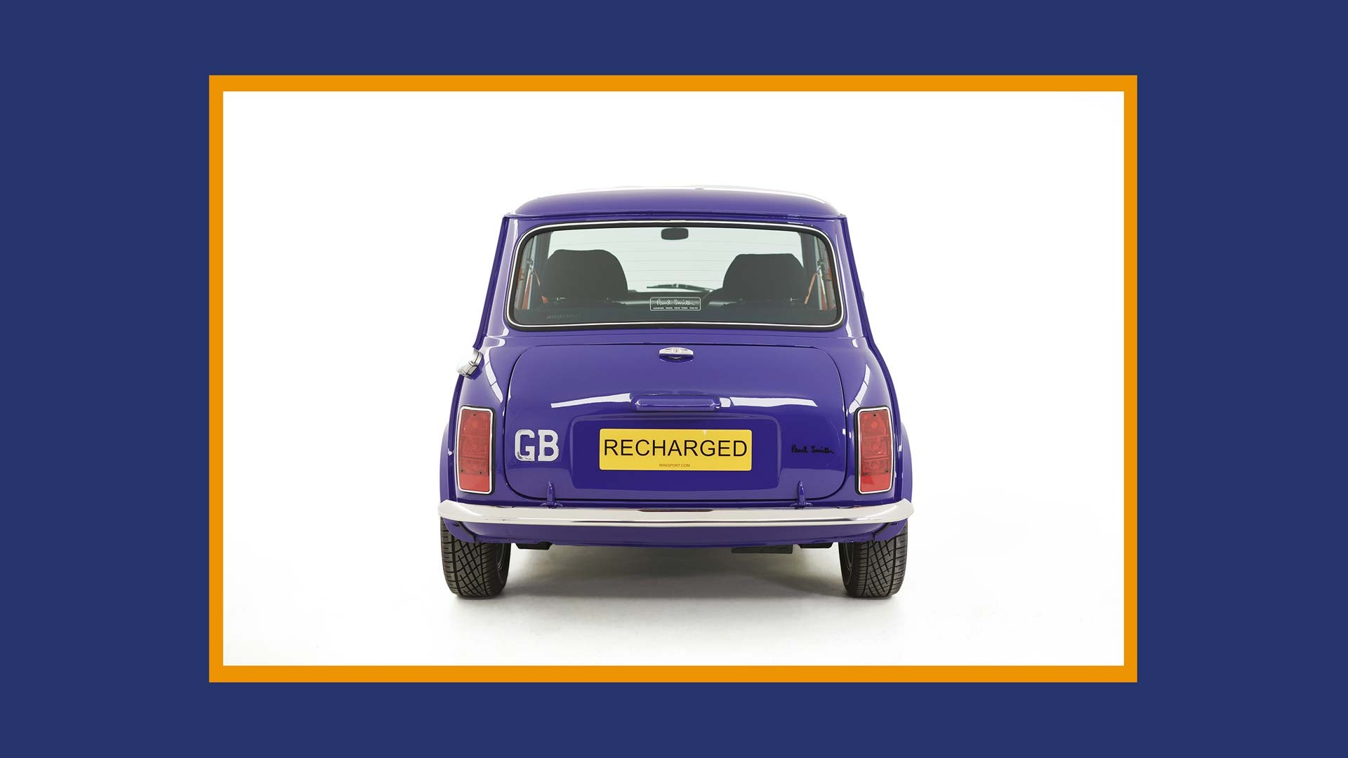 Rear view of the Paul Smith MINI Recharged model.